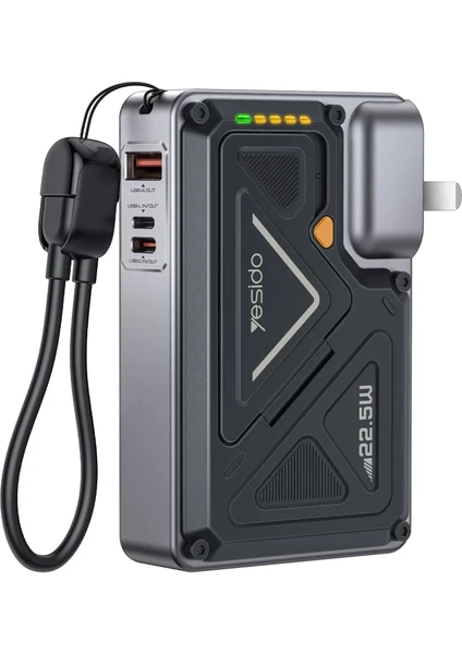 YP89 Akım Korumalı ve Standlı 10.000 Mah 5in1 22.5W Pd ve 15W Kablosuz Hızlı Şarj Destekli Magsafe Powerbank